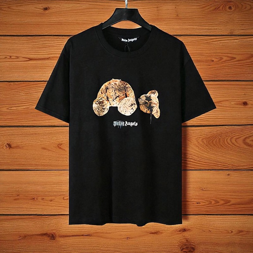 Palm Angels Black Short Sleeve Graphic Tee